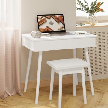 Set bàn trang điểm trắng 0016 - White Vanity Set 0016 (2 pieces)