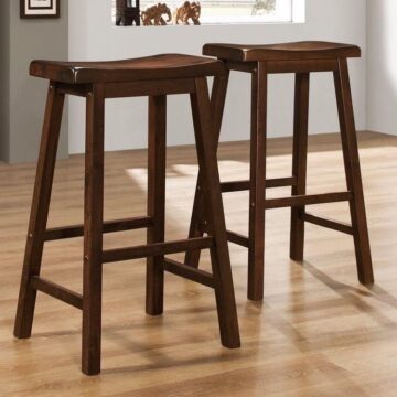 Ghế bar đơn không tựa màu nâu hạt dẻ 001- Walnut Stool Bar 001