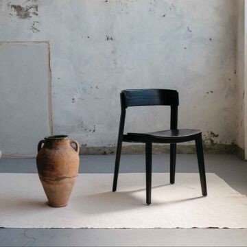 Ghế  ăn  đen  nhám  0026 - Onyx  Black  Dinning  Chair 0026