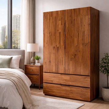 Acacia solid wood cabinet